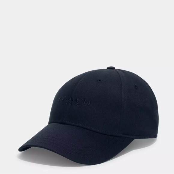 COACH Unisex Logo Embroidered Adjustable Hats in Black - Picture 2 of 9